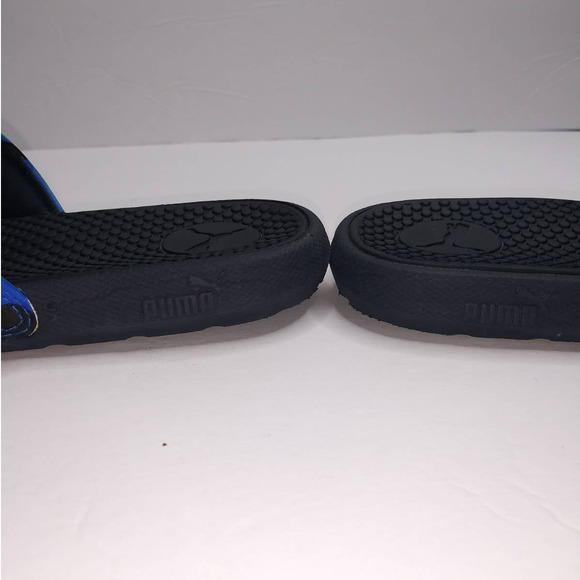 Puma Boys Slide sandals Black & and Blue Size 13c - Picture 5 of 5